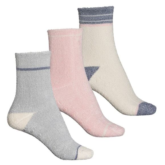 Bearpaw Women Super Soft Striped Roll-Top Slipper Socks 3 Pairs Shoe Sz 5-12 NWT - Picture 7 of 14